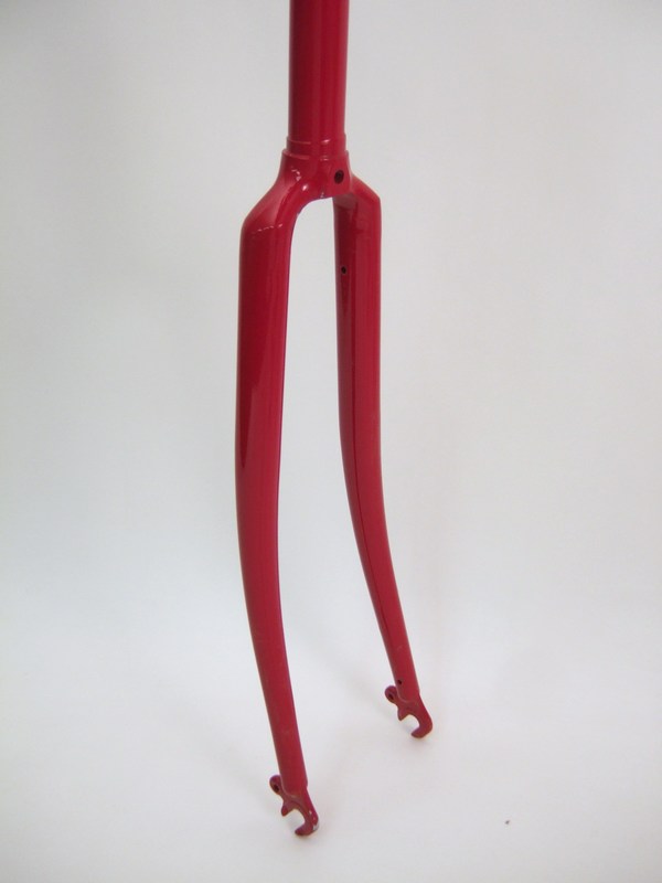 Parts Unbranded: 1 Inch Cro Moly Steel Threaded Road Fork RED Image