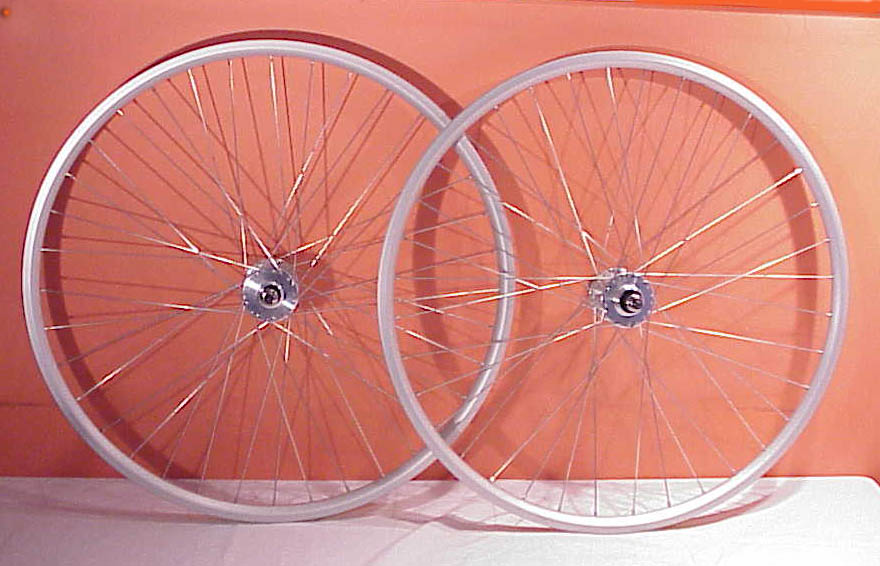 Wheels Silver Track Bike Wheelset Image